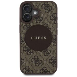 Dėklas Guess 4G Circle Classic Logo MagSafe Apple iPhone 16 rudos spalvos - Image 3