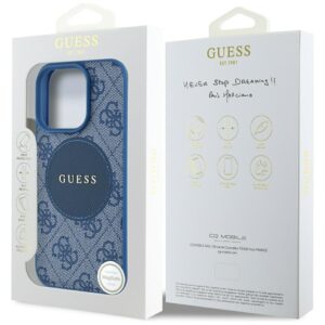 Dėklas Guess 4G Circle Classic Logo MagSafe Apple iPhone 16 Pro blue - Image 8
