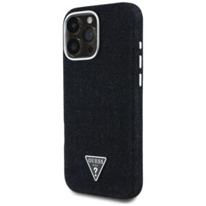 Dėklas Guess Denim Triangle Logo MagSafe Apple iPhone 16 Pro Max juodos spalvos - Image 2