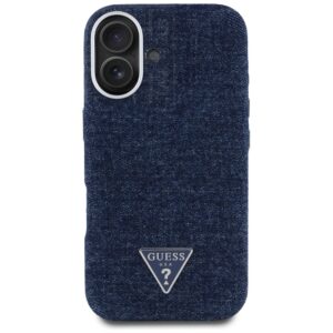 Dėklas Guess Denim Triangle Logo MagSafe Apple iPhone 16 blue - Image 3