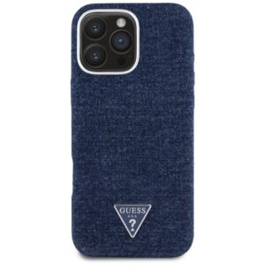 Dėklas Guess Denim Triangle Logo MagSafe Apple iPhone 16 Pro blue - Image 3