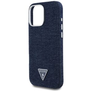 Dėklas Guess Denim Triangle Logo MagSafe Apple iPhone 16 Pro blue - Image 6