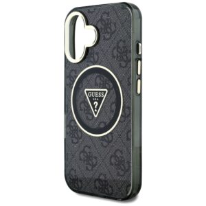 Dėklas Guess IML Metal Glitter 4G Circle Triangle MagSafe Apple iPhone 16 juodos spalvos - Image 6