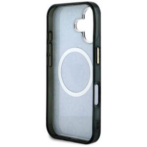 Dėklas Guess IML Metal Glitter 4G Circle Triangle MagSafe Apple iPhone 16 juodos spalvos - Image 7