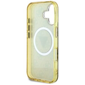 Dėklas Guess IML Metal Glitter 4G Circle Triangle MagSafe Apple iPhone 16 rudos spalvos - Image 7