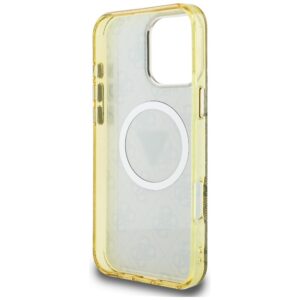Dėklas Guess IML Metal Glitter 4G Circle Triangle MagSafe Apple iPhone 16 Pro Max rudos spalvos - Image 7
