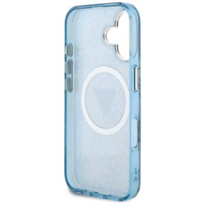 Dėklas Guess IML Metal Glitter 4G Circle Triangle MagSafe Apple iPhone 16 blue - Image 7