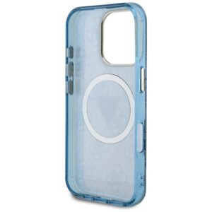 Dėklas Guess IML Metal Glitter 4G Circle Triangle MagSafe Apple iPhone 16 Pro Max blue - Image 7