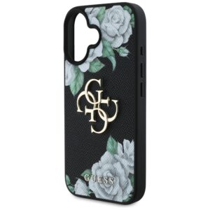 Dėklas Guess Grained Roses Big 4G logo Apple iPhone 16 juodos spalvos - Image 6