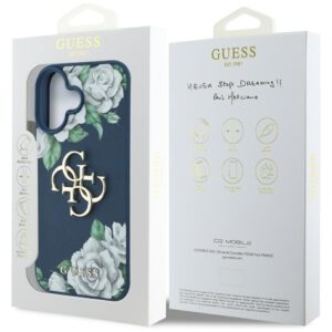Dėklas Guess Grained Roses Big 4G logo Apple iPhone 16 blue - Image 8