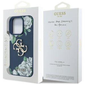 Dėklas Guess Grained Roses Big 4G logo Apple iPhone 16 Pro Max blue - Image 8