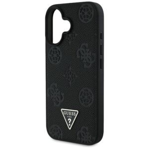Dėklas Guess Grained Hot Stamp Peony Triangle Logo MagSafe Apple iPhone 16 juodos spalvos - Image 6