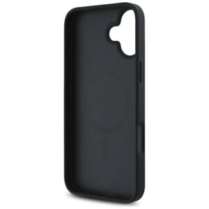 Dėklas Guess Grained Hot Stamp Peony Triangle Logo MagSafe Apple iPhone 16 juodos spalvos - Image 7