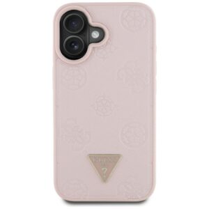 Dėklas Guess Grained Hot Stamp Peony Triangle Logo MagSafe Apple iPhone 16 rožinės spalvos - Image 3
