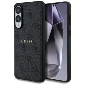 Dėklas Guess 4G Ring Classic Logo MagSafe Samsung Galaxy S25 Edge juodos spalvos