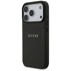 Guess Grained Ring MagSafe dėklas Apple iPhone 17 Pro juodos spalvos - Image 2