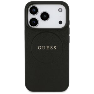 Guess Grained Ring MagSafe dėklas Apple iPhone 17 Pro juodos spalvos - Image 3
