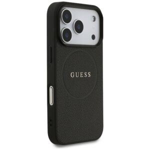 Guess Grained Ring MagSafe dėklas Apple iPhone 17 Pro juodos spalvos - Image 4