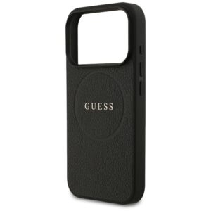 Guess Grained Ring MagSafe dėklas Apple iPhone 17 Pro juodos spalvos - Image 6