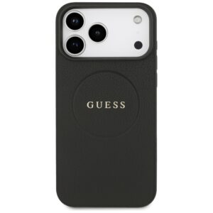 Guess Grained Ring MagSafe dėklas Apple iPhone 17 Pro Max juodos spalvos - Image 3