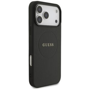 Guess Grained Ring MagSafe dėklas Apple iPhone 17 Pro Max juodos spalvos - Image 4
