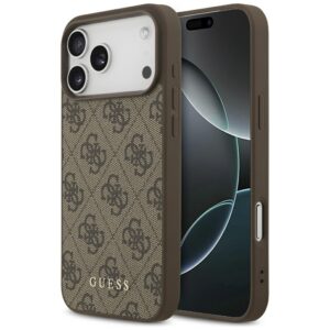 Guess 4G Classic Dėklas Apple iPhone 17 Pro Max rudos spalvos