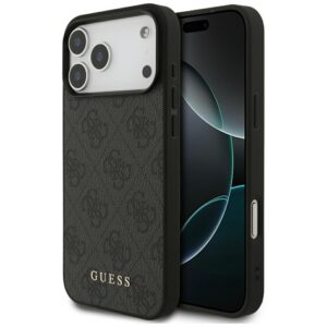 Guess 4G Classic dėklas skirtas Apple iPhone 17 Pro Max juodos spalvos