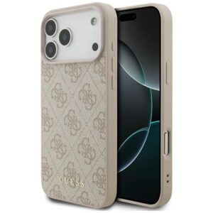 Guess 4G Classic Dėklas Apple iPhone 17 Pro Max rožinės spalvos
