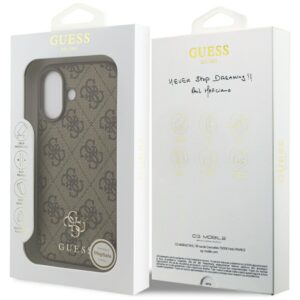 Guess 4G Small Classic Logo MagSafe dėklas Apple iPhone 17 rudos spalvos - Image 8