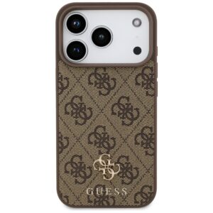 Guess 4G Small Classic Logo MagSafe dėklas Apple iPhone 17 Pro rudos spalvos - Image 3
