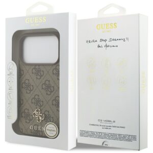 Guess 4G Small Classic Logo MagSafe dėklas Apple iPhone 17 Pro rudos spalvos - Image 8