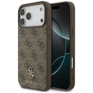 Guess 4G Small Classic Logo MagSafe dėklas Apple iPhone 17 Pro Max rudos spalvos - Image 1