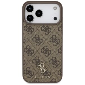 Guess 4G Small Classic Logo MagSafe dėklas Apple iPhone 17 Pro Max rudos spalvos - Image 3