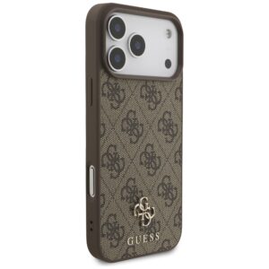 Guess 4G Small Classic Logo MagSafe dėklas Apple iPhone 17 Pro Max rudos spalvos - Image 4