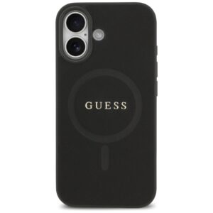 Guess Saffiano Classic Logo MagSafe dėklas Apple iPhone 17 juodos spalvos - Image 3