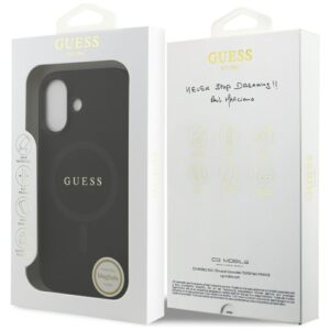 Guess Saffiano Classic Logo MagSafe dėklas Apple iPhone 17 juodos spalvos - Image 8