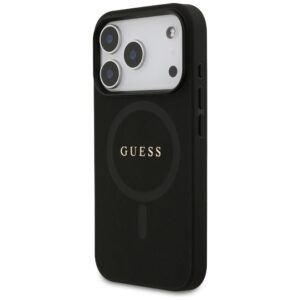 Guess Saffiano Classic Logo MagSafe dėklas Apple iPhone 17 Pro juodos spalvos - Image 2