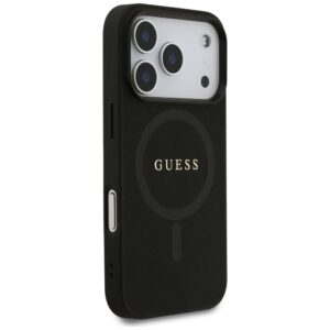 Guess Saffiano Classic Logo MagSafe dėklas Apple iPhone 17 Pro juodos spalvos - Image 4