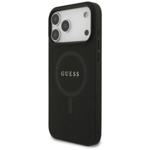 Guess Saffiano Classic Logo MagSafe dėklas Apple iPhone 17 Pro Max juodos spalvos - Image 2