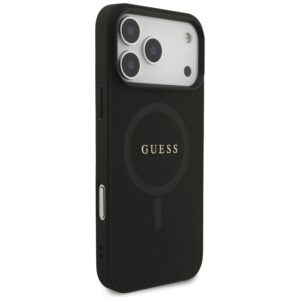 Guess Saffiano Classic Logo MagSafe dėklas Apple iPhone 17 Pro Max juodos spalvos - Image 4