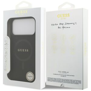 Guess Saffiano Classic Logo MagSafe dėklas Apple iPhone 17 Pro Max juodos spalvos - Image 8