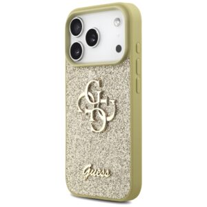 Guess Fixed Glitter Big 4G dėklas skirtas Apple iPhone 17 Pro gold - Image 2
