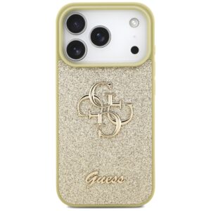 Guess Fixed Glitter Big 4G dėklas skirtas Apple iPhone 17 Pro gold - Image 3