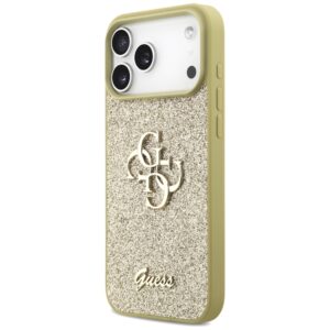 Guess Fixed Glitter Big 4G dėklas skirtas Apple iPhone 17 Pro Max gold - Image 2