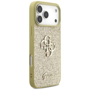 Guess Fixed Glitter Big 4G dėklas skirtas Apple iPhone 17 Pro Max gold - Image 4