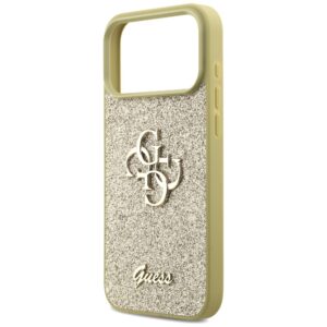 Guess Fixed Glitter Big 4G dėklas skirtas Apple iPhone 17 Pro Max gold - Image 6