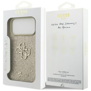 Guess Fixed Glitter Big 4G dėklas skirtas Apple iPhone 17 Pro Max gold - Image 8