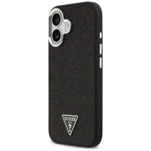 Dėklas Guess Glitter Triangle Logo MagSafe Apple iPhone 17 juodos spalvos - Image 2