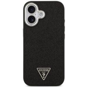 Dėklas Guess Glitter Triangle Logo MagSafe Apple iPhone 17 juodos spalvos - Image 3