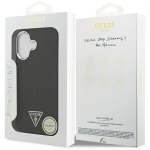 Dėklas Guess Glitter Triangle Logo MagSafe Apple iPhone 17 juodos spalvos - Image 8